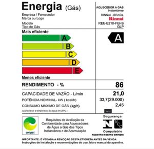 AQUECEDOR A GÁS RINNAI E21 FEH GLP BRANCO (6)